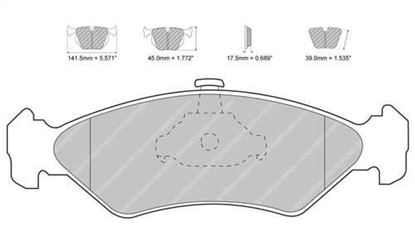 Picture of MK2/3 Fiesta Ferodo DS2500 Brake Pads - FCP1082H