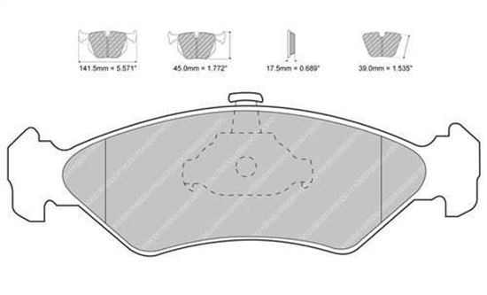 Picture of MK2/3 Fiesta Ferodo DS2500 Brake Pads - FCP1082H